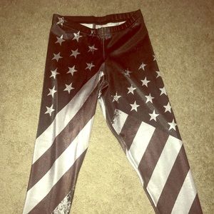 Ranger Up American Flag Leggings blk/white (Sm)